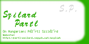 szilard partl business card